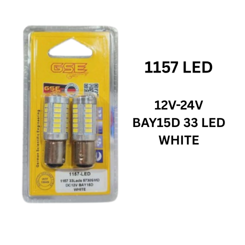 GS108 1157-LED BAY15D 12-24V WHITE 33 LED GSE GERMANY