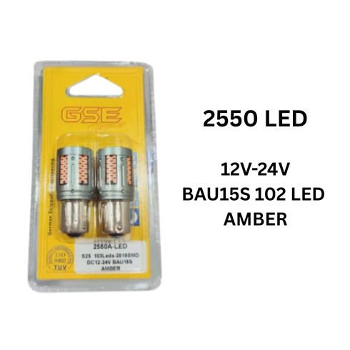 GS109 2550-LED BAU15S 12-24V AMBER 103 LED GSE GERMANY