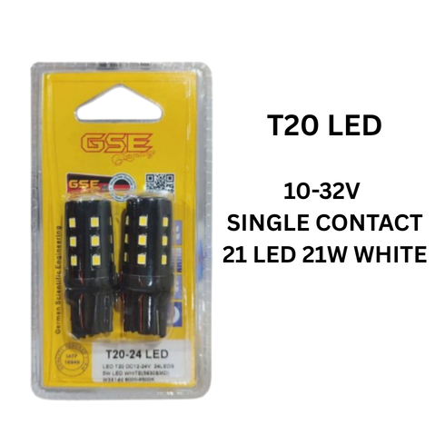 GS85 T20 W3X16D 10-32V S/C 21LED 21W WHITE GSE GERMANY